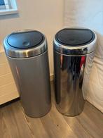 2x Brabantia touch 30l, Huis en Inrichting, Woonaccessoires | Prullenbakken, Ophalen, Zo goed als nieuw, Rvs, 50 tot 75 cm