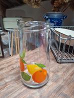 Vintage glazen kan met fruit - citrusvruchten, Ophalen, Overige typen, Overige stijlen, Glas