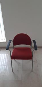 Rode Stoel met Armleuningen, Huis en Inrichting, Stoelen, Ophalen, Gebruikt, Metaal, Rood