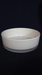 Grote glazen KOM / Beige SCHAAL <> IKEBANA Bloemschikken, Ophalen of Verzenden