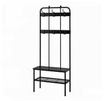 IKEA Coat rack and bench w shoe storage, Ophalen, Hout, Wandkapstok, Minder dan 100 cm