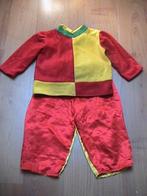 Leuk rood / geel / groen carnavalspak - broek trui carnaval, Ophalen of Verzenden, Gebruikt, 110 t/m 116, Meisje