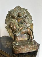 Prachtig bronzen beeld van Pälden Lhamo met afneembare helix, Ophalen of Verzenden