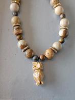 Uil Ketting: Bescherming, Wijsheid & Begeleiding, Sieraden, Tassen en Uiterlijk, Kettingen, Verstelbaar, Beige, Nieuw, Ophalen of Verzenden