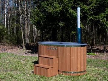 Compacte Hot Tub met Externe Kachel – Voor 2 Personen! beschikbaar voor biedingen