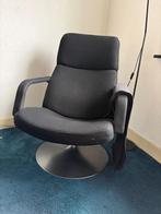 Fauteuil zwart gestoffeerd F154 Geoffrey Harcourt Artifort, Ophalen, Gebruikt, 75 tot 100 cm, Stof