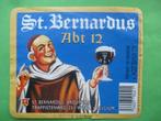 bieretiket Belgie 22-11 (i14) st bernardus, Ophalen of Verzenden, Gebruikt, Overige typen, Overige merken