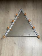 Spiegel driehoek met zes knoppen 55x65cm, Huis en Inrichting, Woonaccessoires | Spiegels, Ophalen, Gebruikt, Minder dan 100 cm