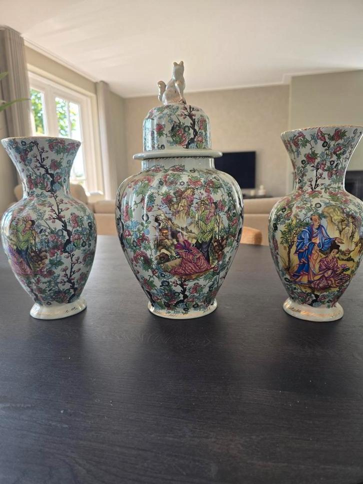 Oosterse Vazen Set, Antiek en Kunst, Antiek | Vazen, Ophalen of Verzenden