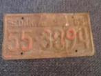 Kentekenplaat licenseplate South Dakota 1968 USA, Verzamelen, Verzenden, Gebruikt, Auto's