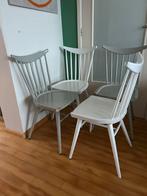 MASSIEF HOUTEN BISTRO STOELEN (4), Ophalen, Wit, Zo goed als nieuw, Vier