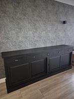 Dressoir teakhout zwart gebeitst., Ophalen, Teakhout, Zo goed als nieuw, 200 cm of meer