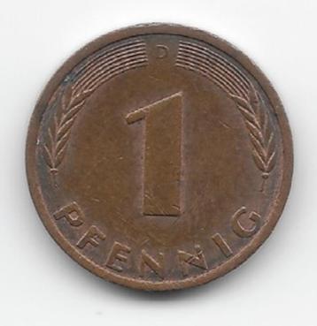 Duitsland 1 pfennig 1982 (D) KM# 105 beschikbaar voor biedingen