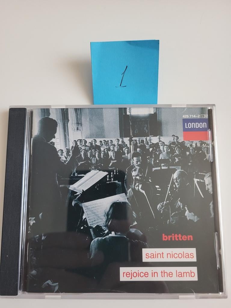 Britten - Saint Nicolas / Rejoice in the Lamb - CD, Ophalen of Verzenden, Modernisme tot heden, Zo goed als nieuw, Vocaal