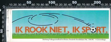 Sticker: Ik rook niet ik sport (Voetbal) beschikbaar voor biedingen