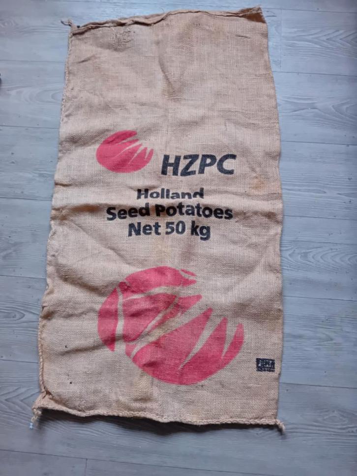 Oude Jute Aardappelzak HZPC Holland, Verzamelen, Merken en Reclamevoorwerpen, Gebruikt, Verpakking, Ophalen of Verzenden
