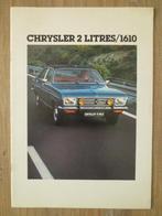 Autofolder: : Chrysler 2 litres / 1610  Folder is nieuw 1979, Ophalen of Verzenden, Nieuw, Overige merken