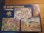 Jan van Haasteren 3x1000 Puzzels, Ophalen, 500 t/m 1500 stukjes, Zo goed als nieuw, Legpuzzel