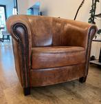 Schapenleren Clubfauteuil, Huis en Inrichting, Fauteuils, Ophalen, Gebruikt, Leer, 75 tot 100 cm