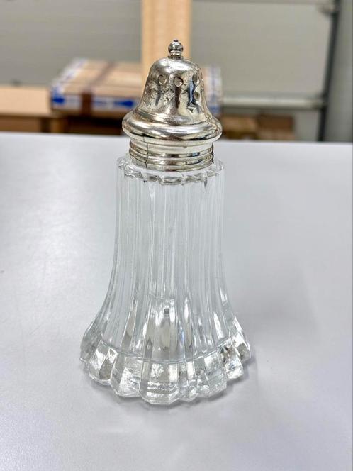 Franse Shabby vintage suiker / zout strooier silver plated, Antiek en Kunst, Antiek | Servies los, Ophalen of Verzenden