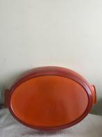 Gietijzeren Franse Ovenschaal jaren 80, Ophalen of Verzenden, Gebruikt, Gietijzer, Koekenpan of Braadpan