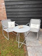 Tuinset grijs - 2 stoelen + tafel, Tuin en Terras, Aluminium, Zo goed als nieuw, Stoel, Tuinset
