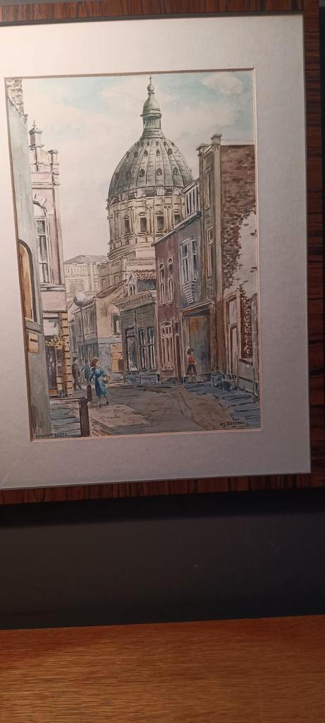 de Basiliek van Oudenbosch, prachtig werk van HJ beekman, Antiek en Kunst, Kunst | Etsen en Gravures, Ophalen of Verzenden