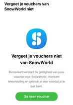 2 vouchers snowworld landgraaf 4 uur skipas, Overige merken, Overige typen, Nieuw, Ophalen of Verzenden