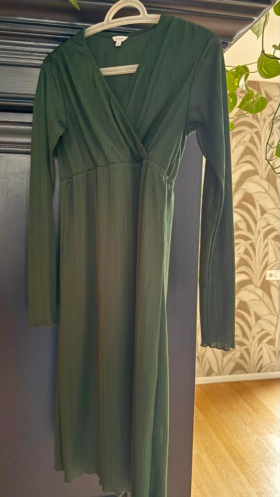 Donkergroene positiejurk Prenatal - Maat S, Kleding | Dames, Positiekleding, Zo goed als nieuw, Jurk, Maat 36 (S), Groen, Ophalen of Verzenden