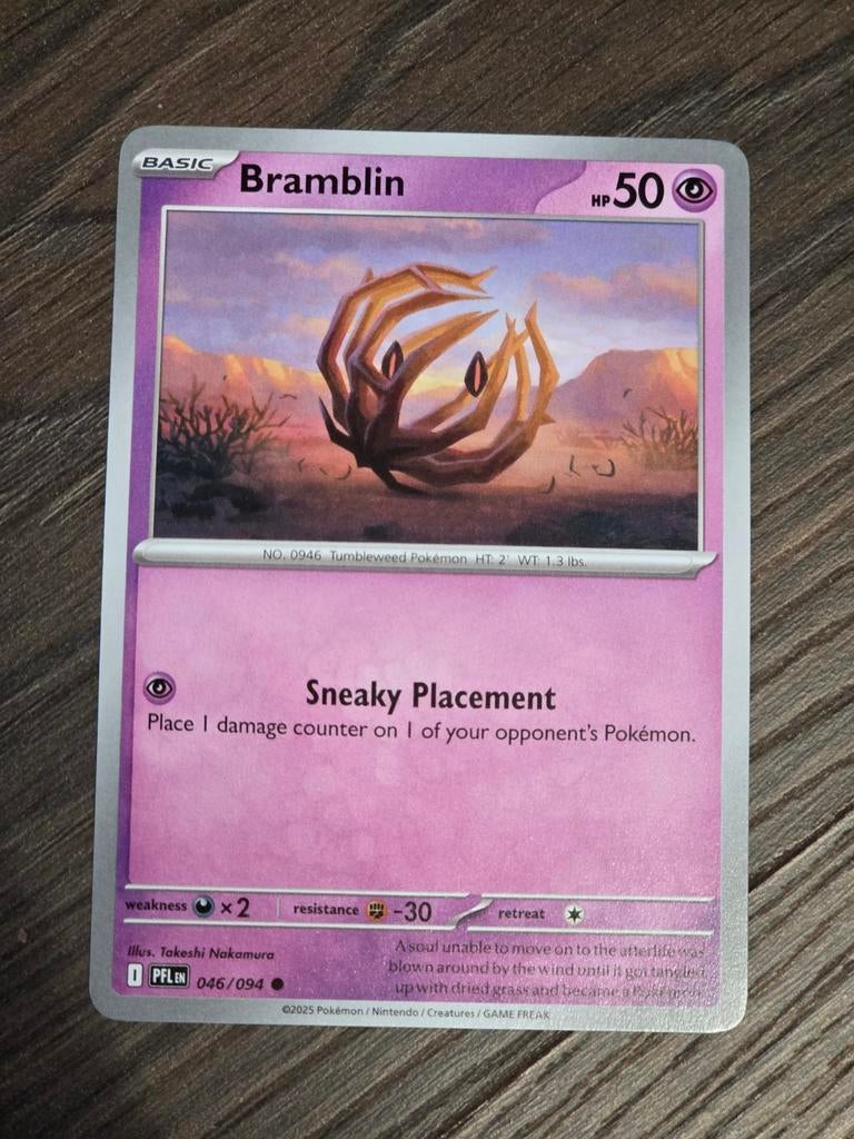 Pokémon Bramblin 046/094 - Non Holo - PFL, Ophalen of Verzenden, Nieuw, Losse kaart