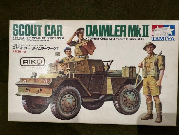 amiya 1/35 35018 Scout Car Daimler MK II, Hobby en Vrije tijd, Modelbouw | Auto's en Voertuigen, Nieuw, Tank, 1:32 tot 1:50, Overige merken