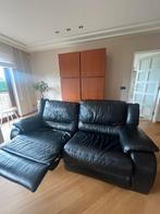 Zwarte zetel met relaxfunctie, Huis en Inrichting, Banken | Bankstellen, Ophalen, Gebruikt, 150 tot 200 cm, Driepersoons