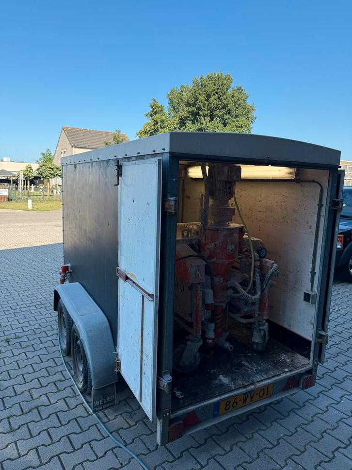 PFT G4 Set met Aanhanger - Compleet en Gebruiksklaar, Zakelijke goederen, Machines en Bouw | Industrie en Techniek, Ophalen