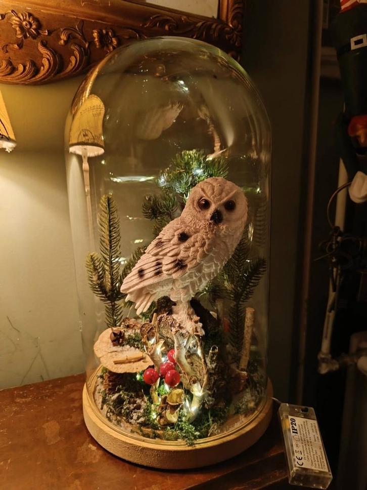 Potter Sneeuw uil Stolp Kerst Droomstolpen  cadeau uilen, Huis en Inrichting, Woonaccessoires | Overige, Zo goed als nieuw, Ophalen