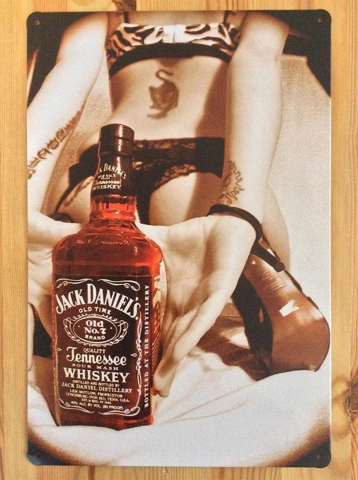JACK DANIELS Whisky Metalen Wandbord Reclamebord, Verzamelen, Biermerken, Nieuw, Reclamebord, Plaat of Schild, Overige merken