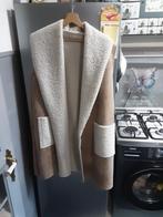 Lange suèdine body warme gevoerd met bont, Kleding | Dames, Beige, Maat 46/48 (XL) of groter, Ophalen of Verzenden, Onbekend