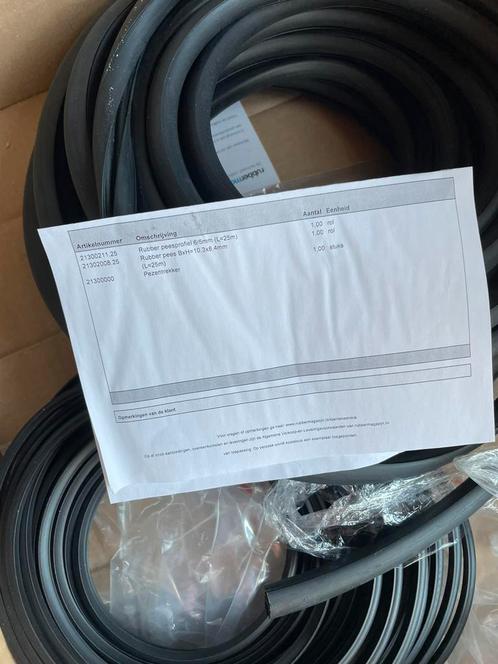 Rubber peesprofiel 6/5mm L ruim 20 meter, Watersport en Boten, Bootonderdelen, Nieuw, Overige typen, Zeilboot of Motorboot, Ophalen of Verzenden