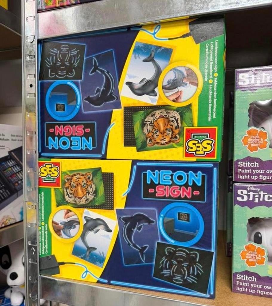 SES Creatieve Neon Lichtset Tijger Dolfijn bouw je Neonbord, Nieuw, Ophalen of Verzenden, H, Knutselen