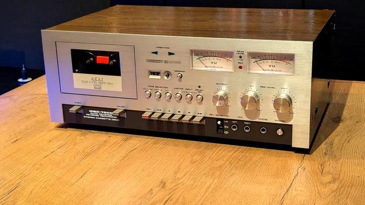 AKAI GXC-730D - GARANTIE-AUTO-REVERSE- 12 KG -GEREVISEERD, Audio, Tv en Foto, Cassettedecks, Enkel, Akai, Auto-reverse, Tape counter