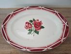 Sarreguemines Digoin, Cibon,Grote oude ovale Schaal, Antiek en Kunst, Ophalen of Verzenden