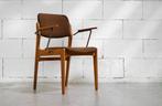 Bureaustoel stoel Louis van Teeffelen Webe Topform, Gebruikt, Bruin, Vintage, Ophalen of Verzenden