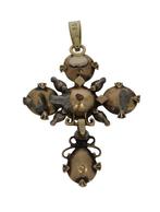 Diamant kruis antieke 14k gouden zilveren hanger ketting, Sieraden, Tassen en Uiterlijk, Antieke sieraden, Ophalen of Verzenden
