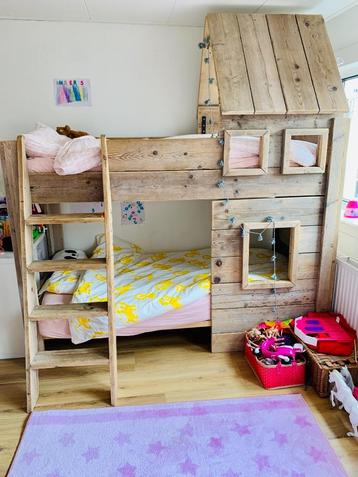 Stapelbed steigerhout kinderbed