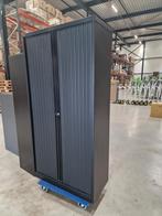 Roldeurkast Bisley, Zwarte Metalen Kast, Archiefkast, Schuif, Ophalen of Verzenden, Zo goed als nieuw, 25 tot 50 cm, 100 tot 150 cm