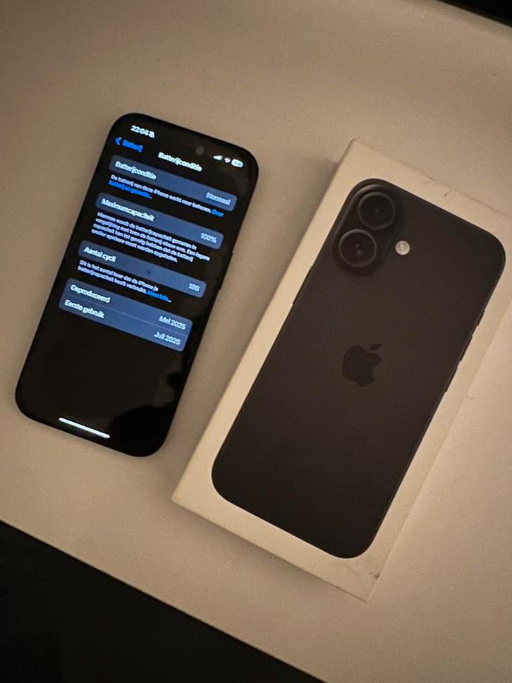iPhone 16 – 128 GB, Telecommunicatie, Mobiele telefoons | Apple iPhone, Zo goed als nieuw, 128 GB, iPhone 16, Zwart, Ophalen