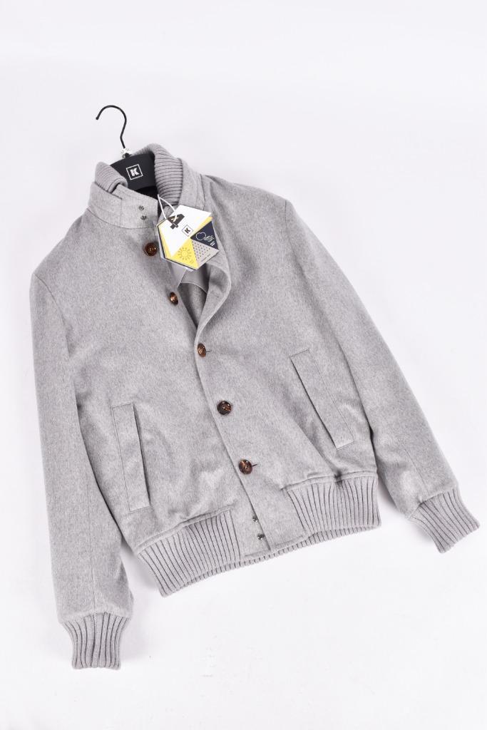 Nieuwe cashmere winterjas van Kired (Kiton) 50, Kleding | Heren, Jassen | Winter, Nieuw, Maat 48/50 (M), Grijs, Ophalen of Verzenden
