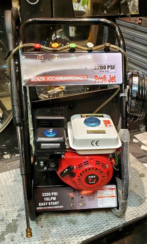 Nieuwe Profi Jet 3200 PSI benzine hogedrukreiniger, Tuin en Terras, Hogedrukreinigers, Nieuw, Benzine, Ophalen