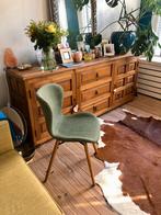 Leuk vintage model stoel, groen met hout, Huis en Inrichting, Stoelen, Ophalen, Overige kleuren, Zo goed als nieuw, Eén