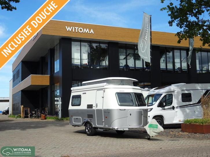 Eriba Touring 420 Lengtebedden en kopkeuken, Caravans en Kamperen, Caravans, Bedrijf, tot en met 2, Standaardzit, Eriba, Lengtebed