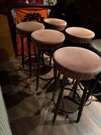 Barkrukken set (6 stuks), 60 tot 90 cm, Ophalen of Verzenden, Hout, Gebruikt